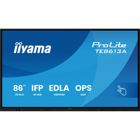 iiyama ProLite TE8613A-B3AG 85.6" 4K UHD touchscreen monitor Zwart, HDMI, DisplayPort, USB-C, Audio, LAN, WiFi-6E, BT 5.0, Android, Touch