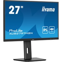 iiyama ProLite XUB2797HSN-B1 27" monitor Zwart, 100Hz, HDMI, DisplayPort, USB-C, RJ45 (LAN), Audio
