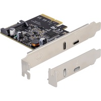 DeLOCK PCI Express x4 naar 1x USB-C 20Gbps + 1x USB-C PD 20 Watt controller 