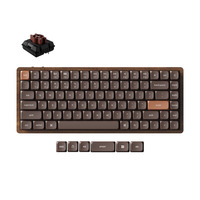 Keychron K3 Max-H3W All-Wood Special Edition RGB mechanisch toetsenbord Houtkleur, US lay-out (QWERTY), Keychron Milk POM Brown, 75%, RGB leds, Double-shot PBT, hot swap, 2.4GHz | Bluetooth 5.1 | USB-C