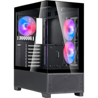 SilverStone Lucid 05 mini tower behuizing Zwart | 2x USB-A | 1x USB-C | RGB | Tempered Glass