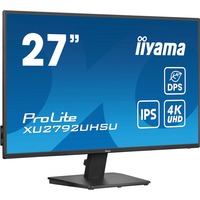 iiyama ProLite XU2792UHSU-B6 27" 4K UHD monitor Zwart, USB, HDMI, DisplayPort, Audio