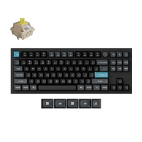 Keychron Q3 Ultra-M4 8K Wireless Custom Mechanical Keyboard Zwart, US lay-out (QWERTY), Keychron Silk POM Banana, 80% (TKL), RGB, Hot swap, 8K, 2.4 GHz | Bluetooth 5.2 | USB-C