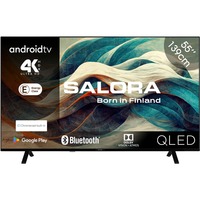 Salora 55QLED320 55" 4K Ultra HD Led-tv Zwart, HDMI, USB, Bluetooth, Wi-Fi, Audio, Chromecast, Android TV