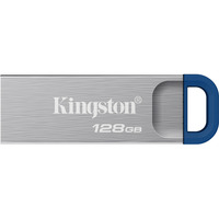 Kingston DataTraveler Kyson USB Flash Drive 128 GB usb-stick Zilver/blauw, USB-A 3.2 (5 Gbit/s)