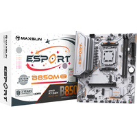 MAXSUN MS-eSport B850M WIFI ICE socket AM5 moederbord Wit, RAID, Gb-LAN, WLAN, BT, Sound, µATX