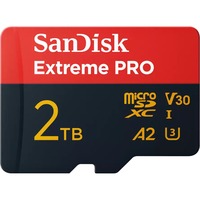 SanDisk Extreme PRO 2 TB microSDXC geheugenkaart UHS-I U3, Class 10, V30, A2