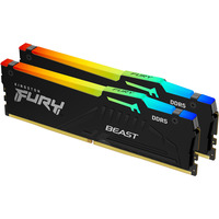 Kingston FURY 64 GB DDR5-6000 (2x 32 GB) Kit werkgeheugen Zwart, Beast RGB, XMP 3.0, AMD EXPO