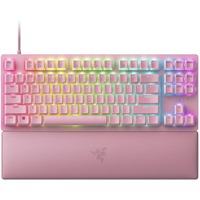 Razer Huntsman V2 TKL Quartz, gaming toetsenbord Roze, US lay-out, Razer Linear Optical (Red), RGB leds, TKL, Double Shot PBT