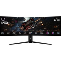 Cooler Master GP57ZS DUHD gaming monitor 57" 8K UHD Curved UltraWide Zwart, 2x HDMI, 1x DisplayPort, USB-C, USB-B, USB-A, 120 Hz