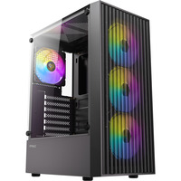 Antec AX27 RGB Elite midi tower behuizing Zwart | 3x USB-A | Tempered Glass