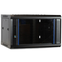 DSI 4U wandkast met glazen deur server rack Zwart