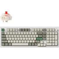 Keychron Q5 Max-P1 RGB mechanisch toetsenbord Wit, US lay-out (QWERTY), Gateron Jupiter Red, 96%, RGB leds, KSA double-shot PBT, hot swap, Knob, 2.4GHz | Bluetooth 5.1 | USB-C