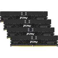 Kingston FURY Renegade Pro 128 GB DDR5-6400 (4x 32 GB) servergeheugen Zwart, KF564R32RBE2K4-128, RIMM, XMP 3.0, EXPO 1.1