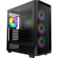 Montech X5 midi tower behuizing Zwart | 2x USB-A | 1x USB-C | Tempered Glass