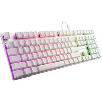 Sharkoon PureWriter RGB mechanisch gaming toetsenbord Wit, US lay-out (QWERTY), Kailh Choc Low Profile Red, 100%, RGB leds