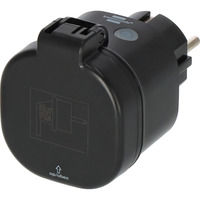Brennenstuhl Connect Smart Plug WA 3600 XS03 voor buiten IP44 stekkerdoos Zwart, 2.4 GHz WiFi, Alexa, Google, Matter