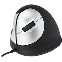 R-Go Tools HE Ergonomic Mouse M Links Zwart/zilver, 3500dpi