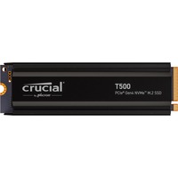 Crucial T500 2 TB met heatsink SSD Zwart, PCIe 4.0 x4, NVMe, M.2 2280