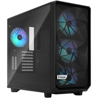 Fractal Design Meshify 2 RGB Black TG Light Tint midi tower behuizing Zwart | 3x USB-A | Window