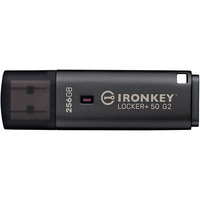 Kingston IronKey Locker+ 50 G2 USB Flash Drive 256 GB usb-stick Antraciet, USB-A 3.2 Gen 1