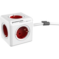 Allocacoc PowerCube Extended stekkerdoos stekkerdoos Wit/rood