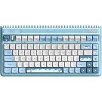 Iqunix OG80 Wintertide Wireless Mechanical Keyboard Lichtblauw, US lay-out (QWERTY), Cherry MX Red, 80% (TKL), RGB leds, Hot-swappable, PBT, 2.4GHz | Bluetooth 5.1 | USB-C