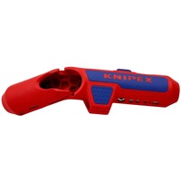 KNIPEX Ergostrip universeel ontmantelingsgereedschap 16 95 02 SB kabelstrip- /ontmantelingsgereedschap Rood/blauw, links-handig