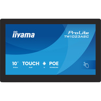 iiyama ProLite TW1023ASC-B3P 10.1" Public Display Zwart, Touch, mini HDMI, USB, LAN + PoE, Audio, Android 13
