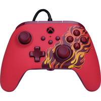 PowerA Advantage controller met kabel voor de Xbox Series X|S - Rood vuur Rood, Xbox Series X|S, Xbox One, Pc