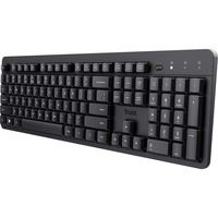 Trust Ody II Silent Wireless Keyboard, toetsenbord Zwart, EU lay-out (QWERTY), Membraan