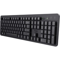 Trust Ody II draadloos toetsenbord Zwart, EU lay-out (QWERTY), Membraan, Stil