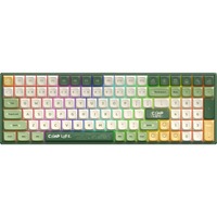 Iqunix F97 Camping Wireless Mechanical Keyboard Groen, US lay-out (QWERTY), IQUNIX Moonstone Turbo, 96%, RGB leds, Hot-swappable, PBT, 2.4GHz | Bluetooth 5.1 | USB-C