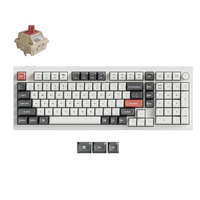 Keychron Q5 Ultra-M3 8K Wireless Custom Mechanical Keyboard Wit, US lay-out (QWERTY), Keychron Silk POM Red, 96%, RGB, Hot swap, 8K, 2.4 GHz | Bluetooth 5.2 | USB-C