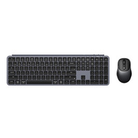 Keychron B6 Pro Keyboard and BM24 Mouse Wireless Combo, desktopset Grijs/zwart, US lay-out, Scissor switches, 100 - 2400 DPI, ABS keycaps, 2.4 GHz / Bluetooth / USB