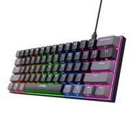 Trust GXT 867 Acira 60% mini mechanisch gaming-toetsenbord, gaming toetsenbord Zwart, US lay-out, Outemu Red, 60%, RGB