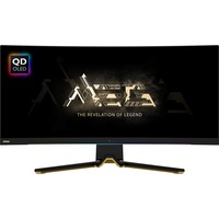 MSI MEG 342C QD-OLED 34.18" Curved UltraWide gaming monitor Zwart/goud, 2x HDMI, DisplayPort, 4x USB-A, USB-B, USB-C, 175 Hz