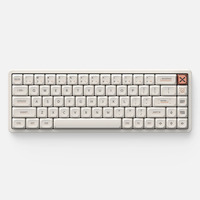 Iqunix Magi65 Ochre White RGB mechanisch gaming toetsenbord Wit, US lay-out (QWERTY), IQUNIX Gold Red, 65%, RGB leds, 65%, Hot-swappable, PBT, 2.4GHz | Bluetooth 5.1 | USB-C