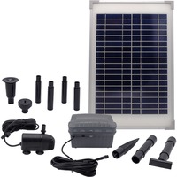 Ubbink SolarMax 600 Accu pomp Zwart, Incl. solarpaneel, pomp en accu