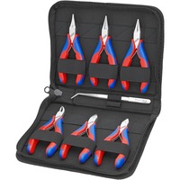 KNIPEX 7-delige Etui 00 20 16 tangenset Rood/blauw