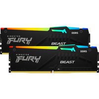 Kingston FURY Beast RGB 32 GB DDR5-6000 (2x 16 GB) werkgeheugen Zwart, KF560C36BBE2AK2-32, XMP 3.0