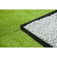 Nature Borderrand van verzinkt staal begrenzing Zwart (mat), 3x H 10,2 x 91,4 cm, Incl. 4x grondpennen