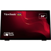 ViewSonic Frameless Touch monitor met 10-punts PCAP 24" Zwart, 1x DisplayPort, 1x HDMI, 1x VGA, 2x USB-A