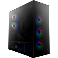 ARCTIC Xtender VG (Black) midi tower behuizing Zwart (mat) | 2x USB-A | 1x USB-C | RGB | Tempered Glass