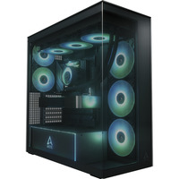 ARCTIC Xtender VG midi tower behuizing Zwart (mat) | 2x USB-A | 1x USB-C | RGB | Tempered Glass