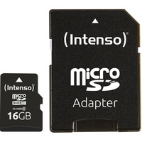 Intenso microSDHC 16GB Class 10 geheugenkaart incl. SD adapter
