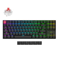 Keychron K8X-B1, toetsenbord Zwart, US lay-out, Keychron Super Red, 80% TKL, RGB, Cherry Double-shot PBT Keycaps, Bluetooth / USB-C