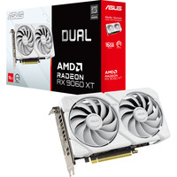 ASUS Radeon RX 9060 XT DUAL White Edition 16GB grafische kaart Wit, RDNA4, GDDR6, 2x DisplayPort, 1x HDMI 2.1
