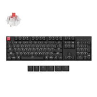 Keychron K10X-A1, toetsenbord Zwart, US lay-out, Keychron Super Red, White, Cherry Double-shot PBT Keycaps, Bluetooth / USB-C