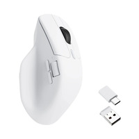 Keychron M6 Wireless Mouse Wit, 100 tot 30.000 dpi, 8000Hz, 2,4 GHz / Bluetooth / USB